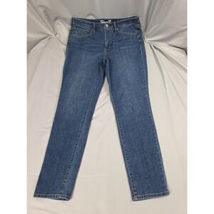 7 Seven for All Mankind High Rise Skinny Jeans Size 12 Stretch 32x28 Womens Dark